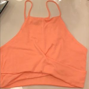 Charlotte Russe peach crop top